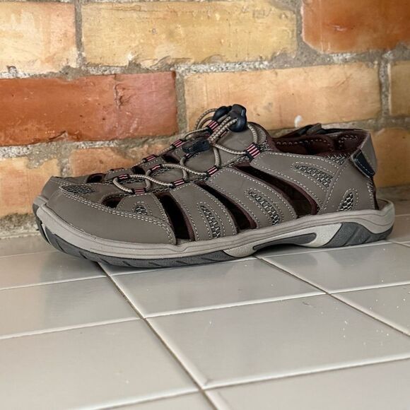 Eddie Bauer Blakely Fisherman Sport Sandals Brown Outdoor Closed Toe size 9 - Picture 6 of 14